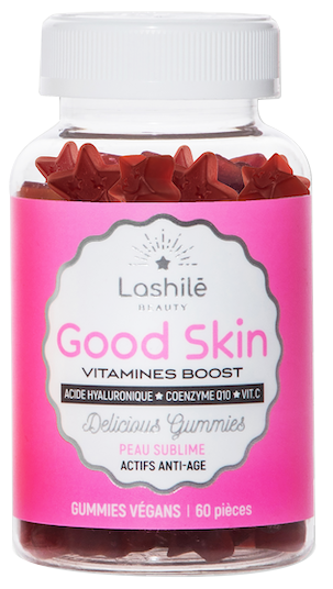 GOOD SKIN 60 PIECES VITAMINES BOOST LASHILE BEAUTY vitamines sous forme de gummies spécialement conçus pour corriger les signes de l'âge