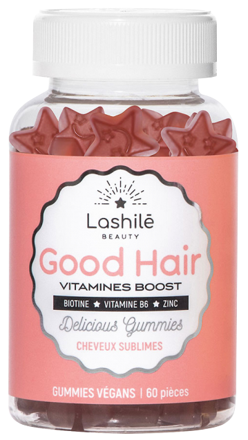 GOOD HAIR 60 PIECES VITAMINES BOOST LASHILE BEAUTY de delicious gummies pour sublimé vos cheveux