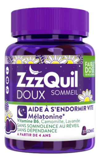 ZZZQUIL DOUX SOMMEIL gomme fruits des bois vitamine B6 et de plantes pour l'aide à l'endormissement 30 gommes