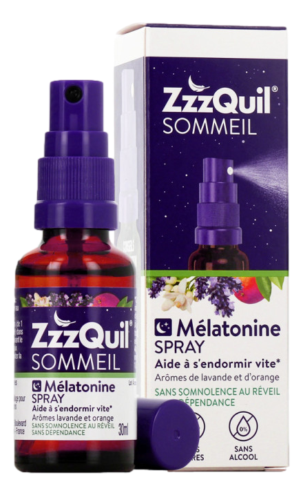 ZZZQUIL SOMMEIL spray la mélatonine contribue à réduire le temps d'endormissement 30ml